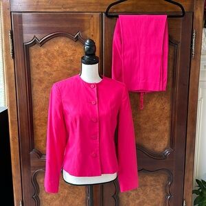 Jones New York Pink Silk Blend Jacket & Pants